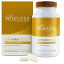 AGESS: UltraMAX Gold ♪ Capsules, HGH Anti- Aging Suplement for Women, Slows Cellular Aging, Pasokan Kesehatan Imune, Skin Tone Smoother dan Reborative Sleep, Wight Management, 90 Capsules