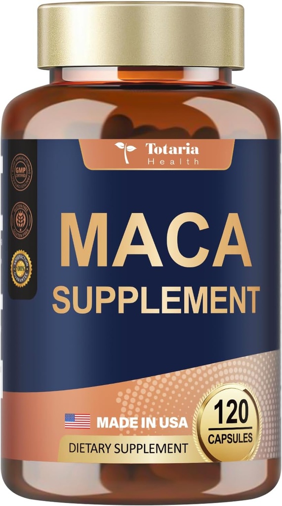 Tambahan Root Totaria Maca, 120 Vegan Kapsul, 60 Hari Suppply