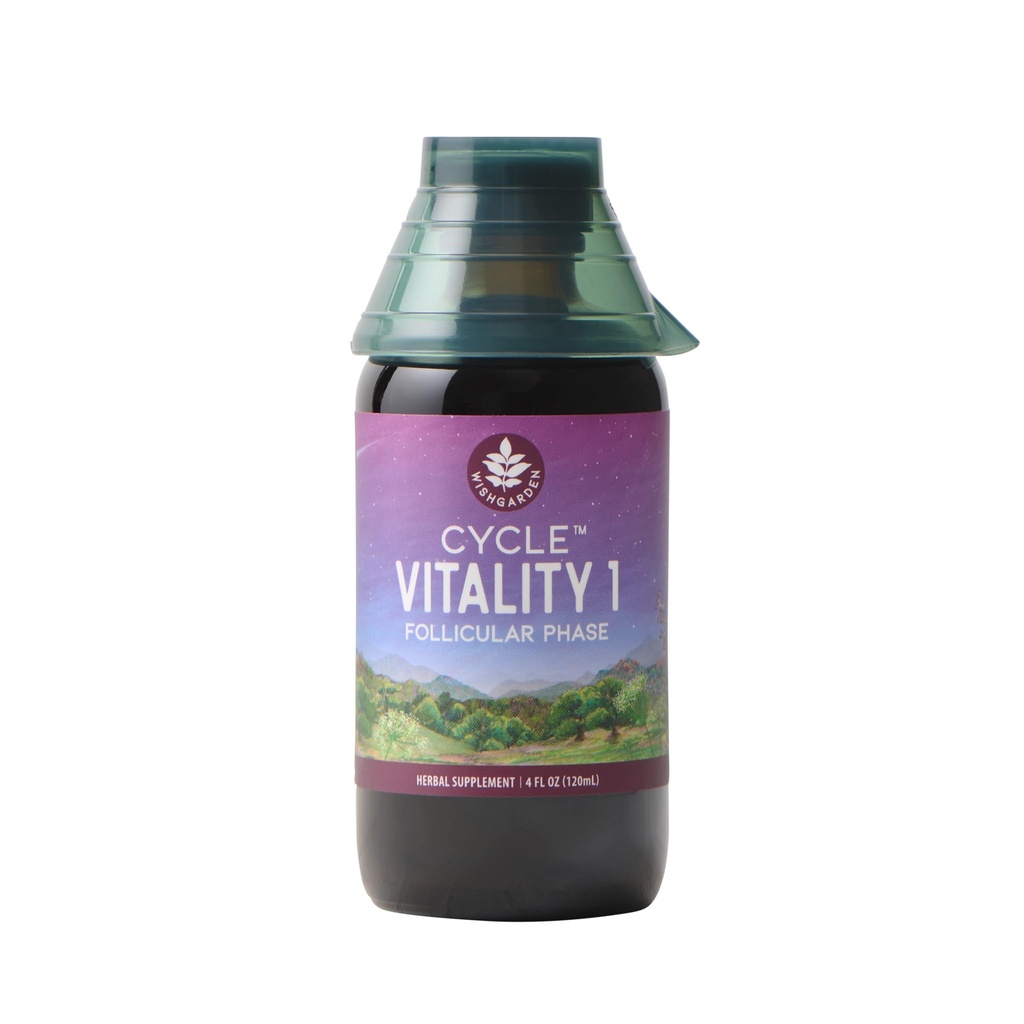 WishGarden Herbs Cycle Vitalitas I Follicular Fase - Plant-Based Herbal Supplement w / Vitex & Black Cohh, Dupport Optimal Estrogen Levels