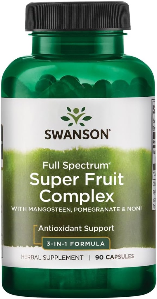 Swanson Mangosteen / Pomegranate / Noni Complex Antioksidant Dukung Gastorintestinal Dukungan 240 Juta 90 Kapsul