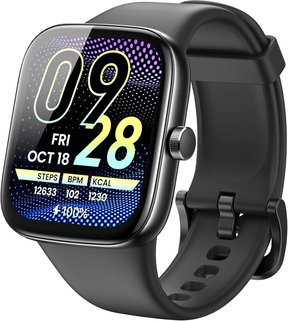 TOZO AMOLED S7 Smart Watch Bluetooth Call 1.85 Inch Ultra HD Screen, Dynamic Dials Messages Push 100 + Sports Modes, Deteksi Pemantau Kesehatan Manusia dengan Baterai Tinggi, Touch Fungsi