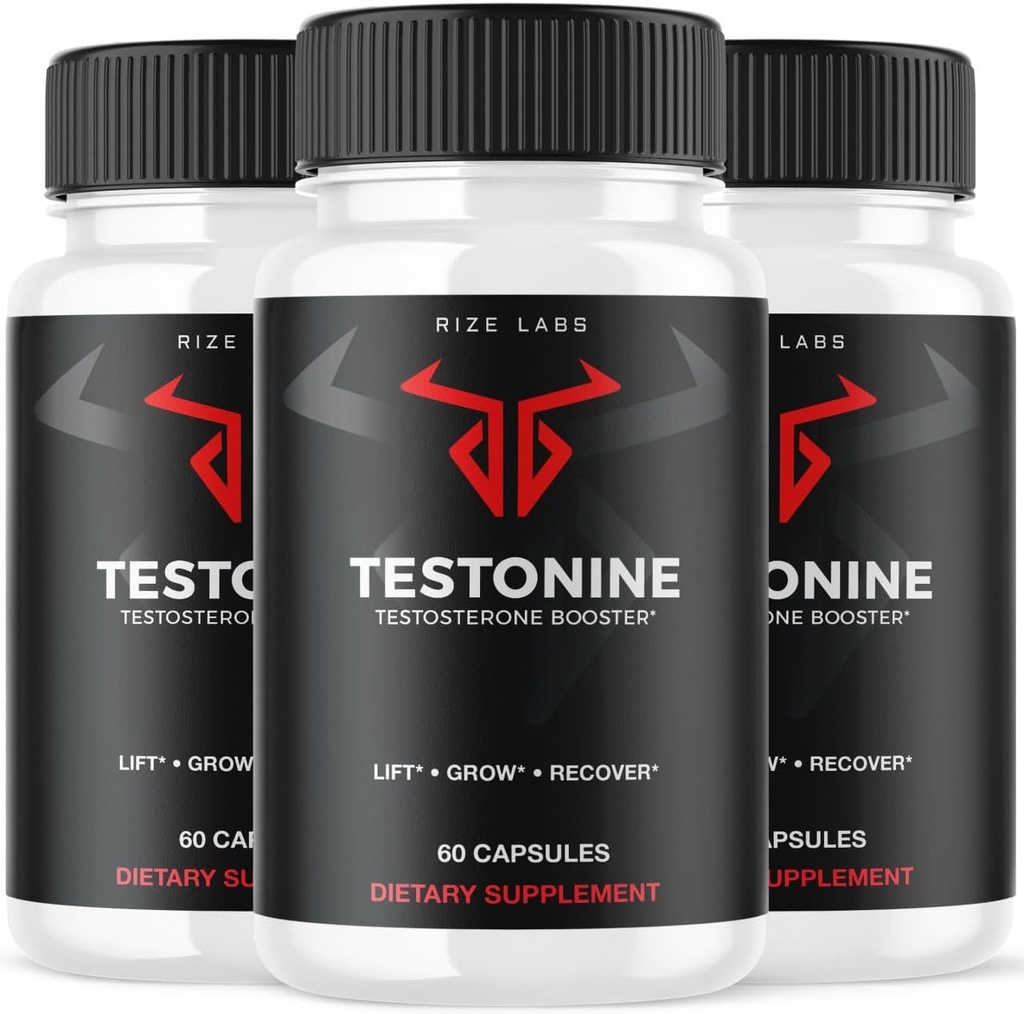 Rize labs (3 Paket) Testonine Male Supplement, Testonine Capsules for Men, Testonine Maximum Power Formula, Testonine AllPill-Natural for Muscle Power, Testonine Review (180 Capsules)