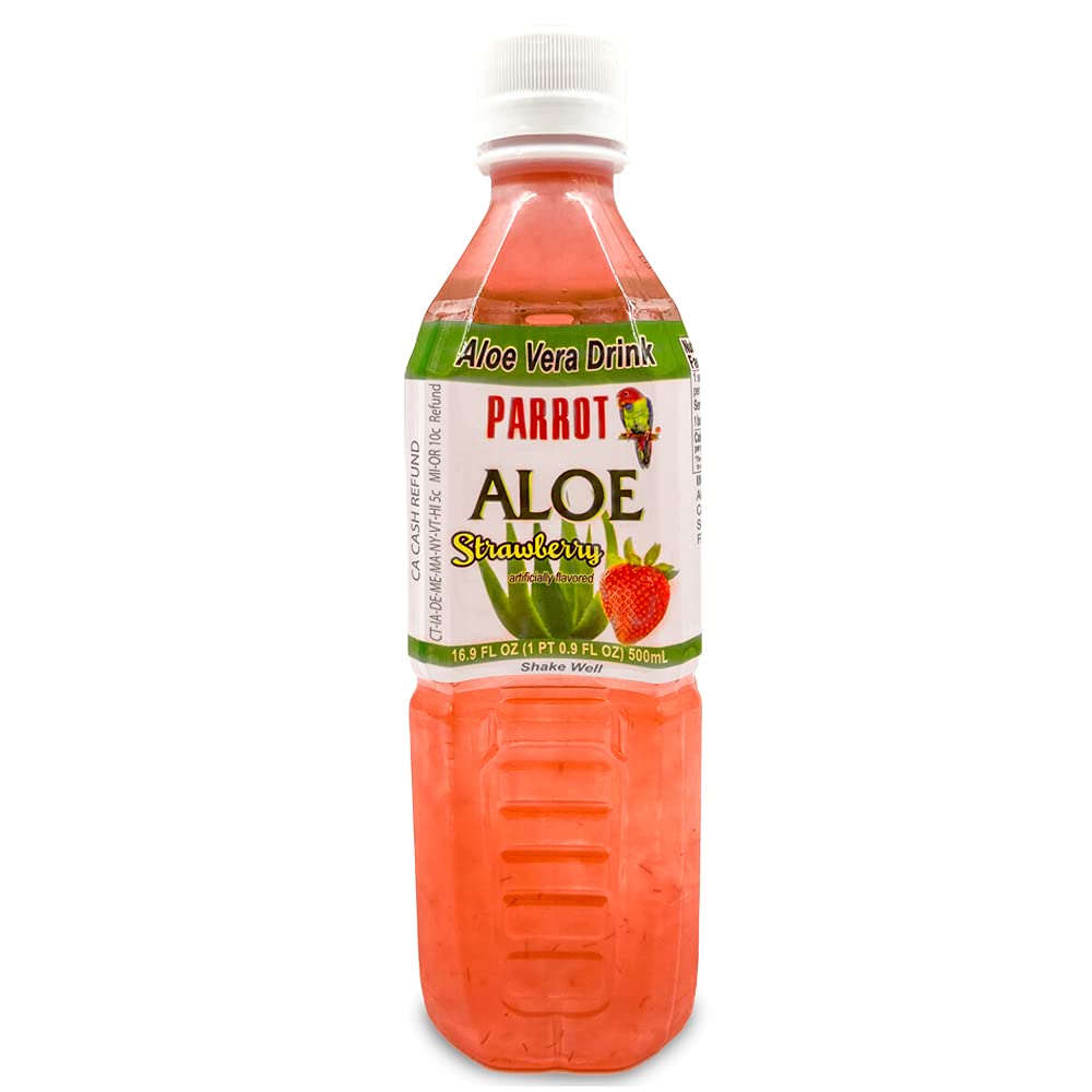 Parrot Brand Aloe Strawberry 16,9 fl.oz. Pack 10 None