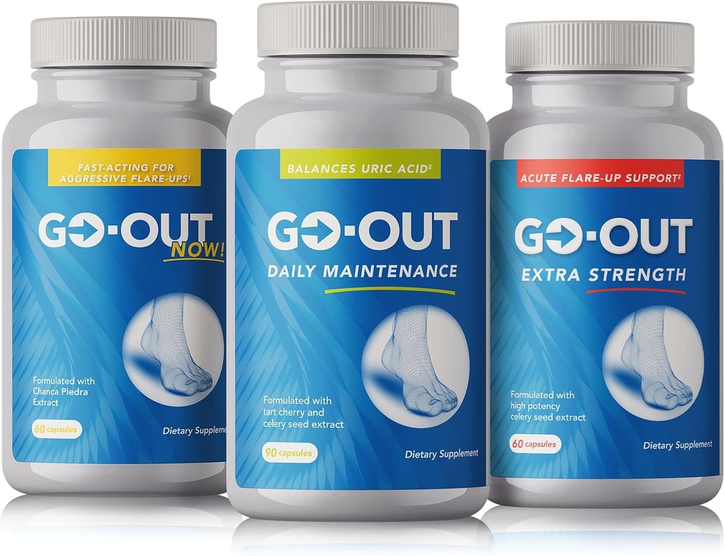 GO- Out Bundle - Komprehensif Solusi Manajemen Acid Uric dengan Pemeliharaan Daily, Kekuatan Ekstra, dan Sekarang!