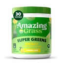 Amazing Grass Greens Energy: Smoothie Mix, Super Greens Powder & Plant Based Caffeine dengan Matcha Green Tea & Beet Root Powder, Lemon Lime, 30 Pelayan (Packaging May Vary)