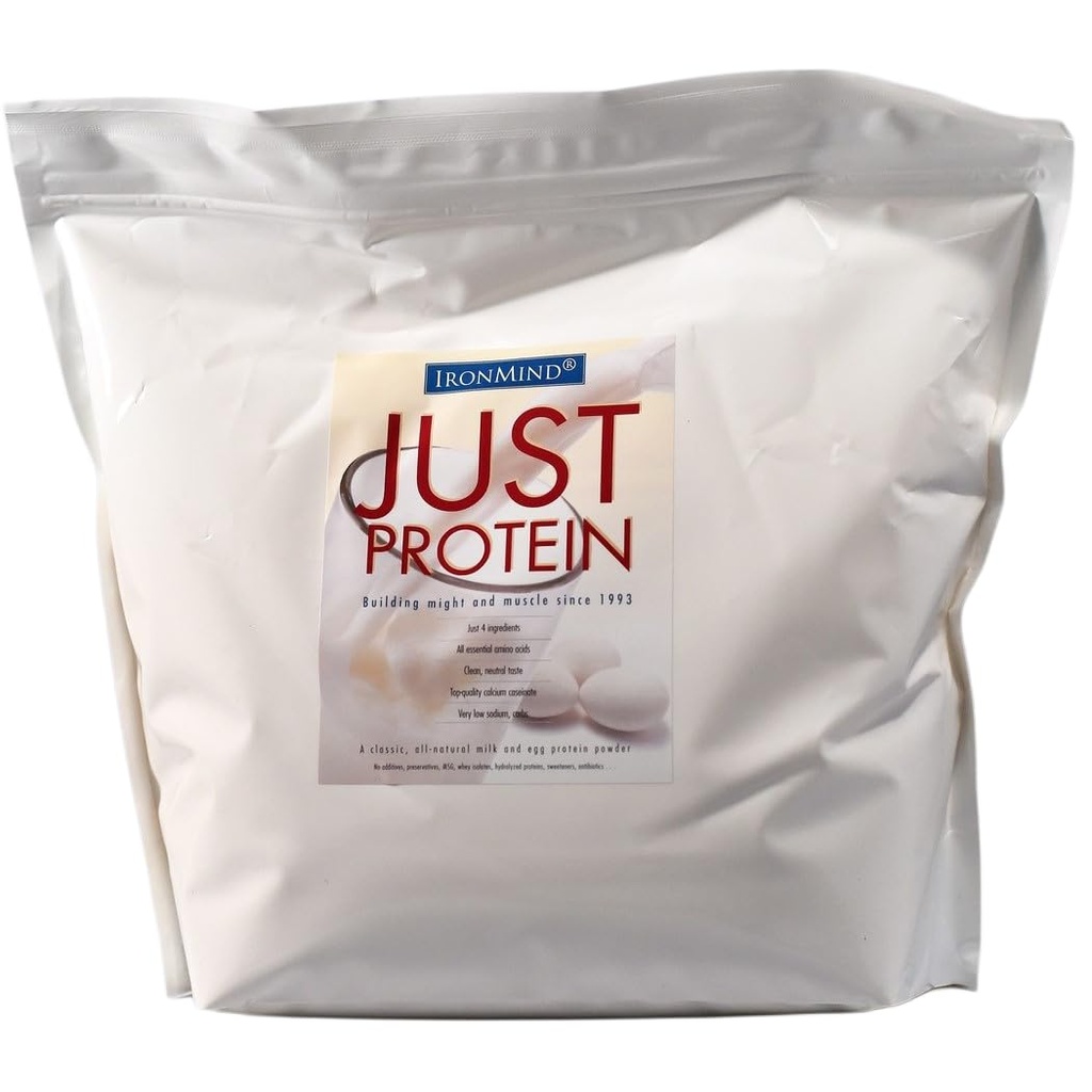 Ironmind Just Protein - 5 Pound Classic Milk and Egg Suplement Powder, Vanilla, Non- GMO, No Addonist - 18g Protein, 80 Servis