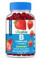 Lifeable Sugar Free Vitamin B Complex Gummies 126; B-Complex with Vitamin C 124; Great Tasting VIT B Complex Vitamin 124; Energy and Nerve Duck 124; B Vitamin Complex for Women, Men, Dewasa 124; 90 Gummies