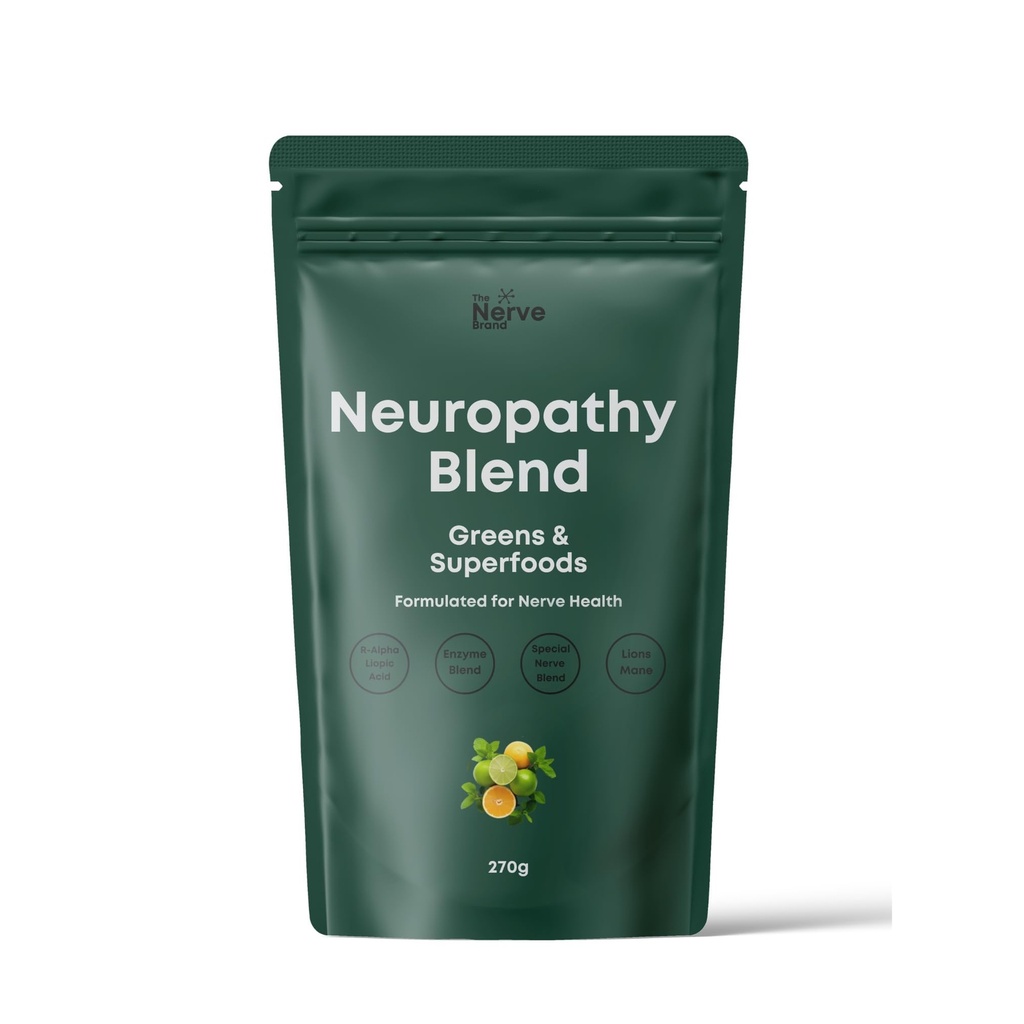 The Nerve Brand Neuropathy Superfood Blend Greens Powder untuk Neuropathy Perifer dengan 600mg R Alpha Lipoic Acid