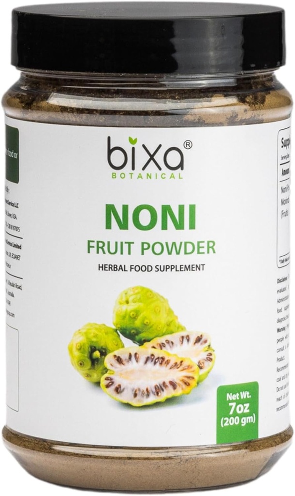 bixa BOTANICAL Ayurvedic Natural Herbal Supplemen Noni Powder Pretic Premium Quality (Morinda Citrifolia) 7 Oz / 200g