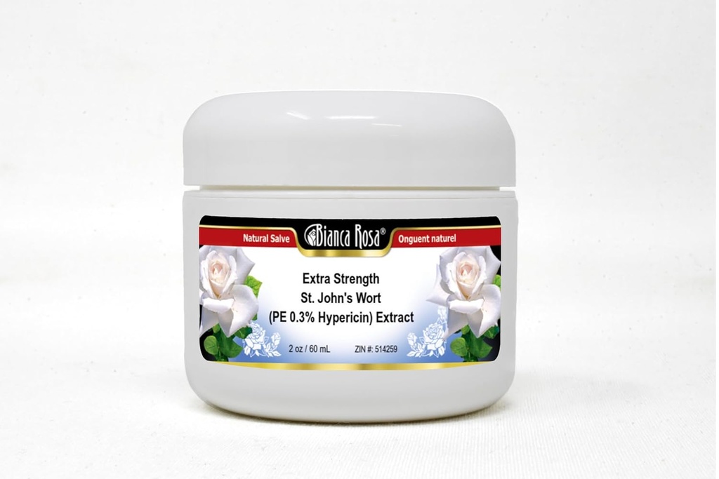 Ekstrak Bianca Rosa Ekstra Kekuatan St John 's Welt (PE 0.3% Hipericin) Ekstrak - Salve Oquel (2 oz, ZIN: 514259)