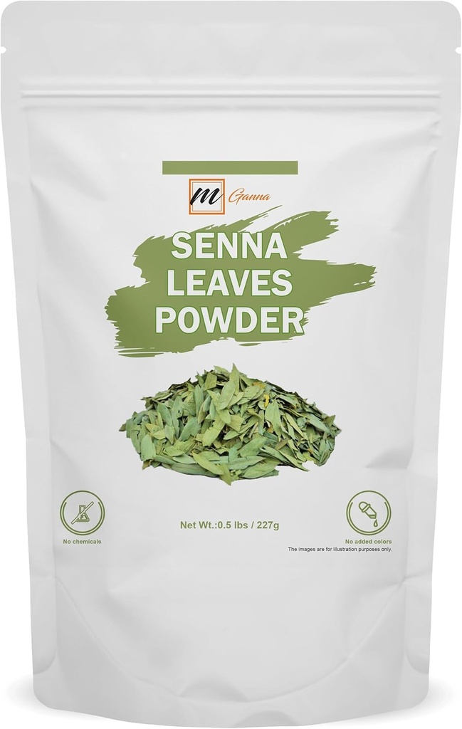 100% Senna Natural Powder 0.5 LBS / 227 GMS (Cassia Angustifolia) untuk Kesehatan dan Skin Care