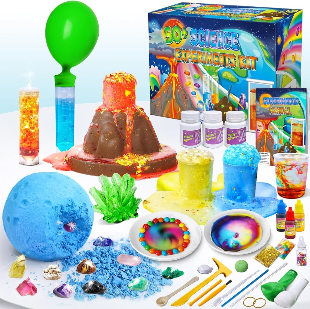 UNGLINGA 50 + Science Lab Experiments Kit for Kids, STEM Activency Educulity Scientication Scientist.