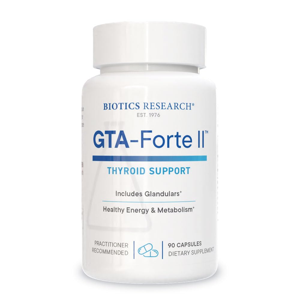Riset Biotika GTA Forte II Selenium Suplemen dengan Zinc, Copper, Porcine Glandular & Rubidium, Endokrine Glands Dukung, Optimal Hormonal Saldo, Phytochemical Bound Elements 90 Capsules