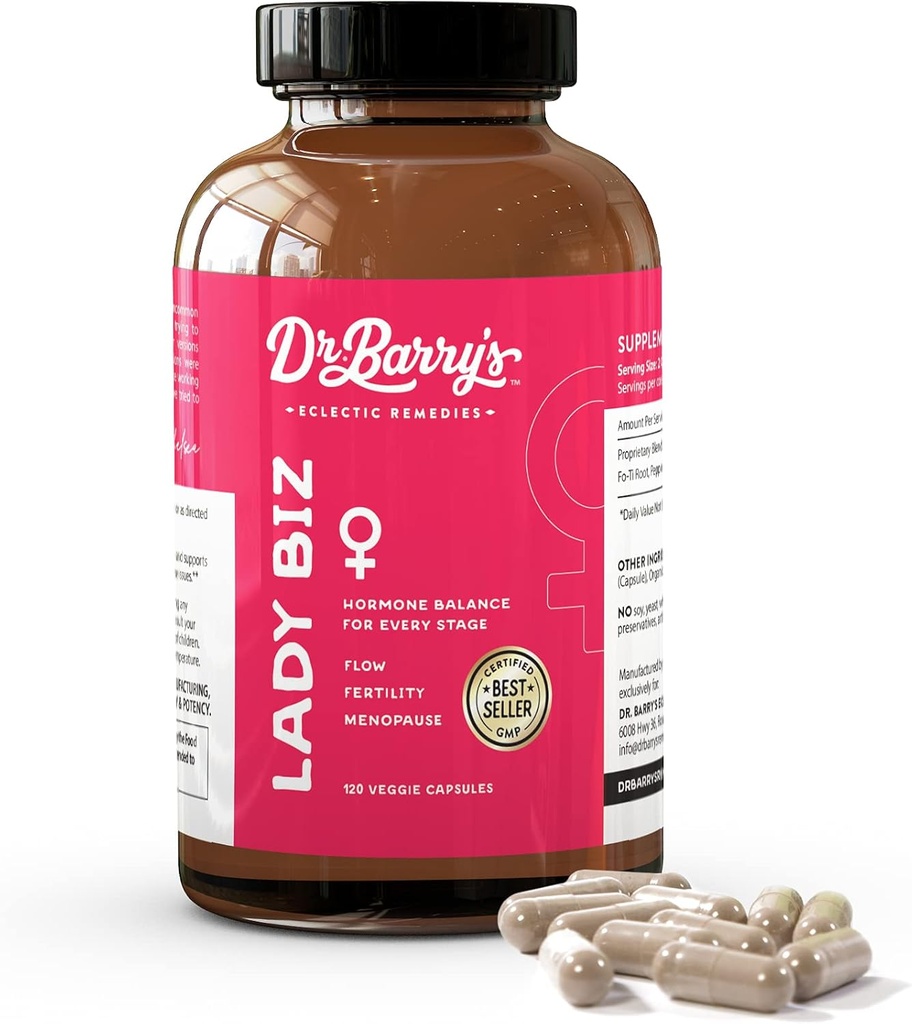 Lady Barry Biz: 124; Keseimbangan Hormonal untuk Wanita 124; Fertilitas & Menopause Dukungan untuk Perempuan, Dukungan & Mood. 120 Kapsul, 30 Hari Supply
