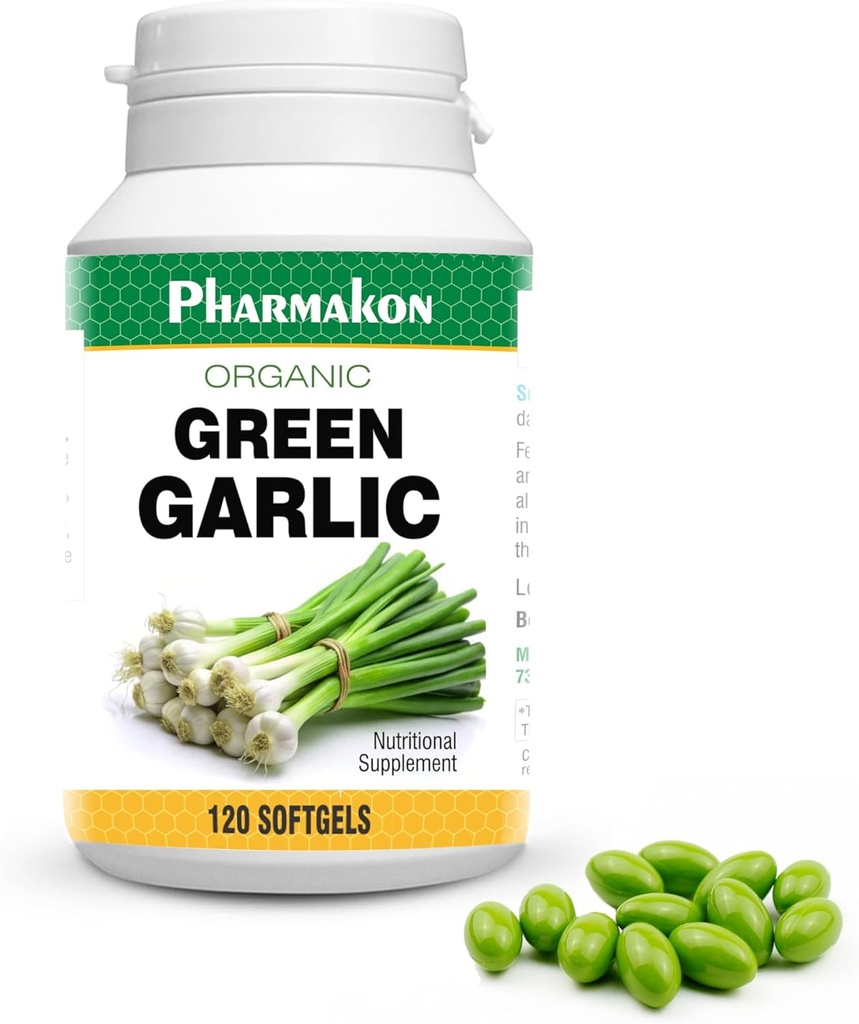 Garlic Hijau Organik, Benesoftgels, Whelesome, Reduced Odor.