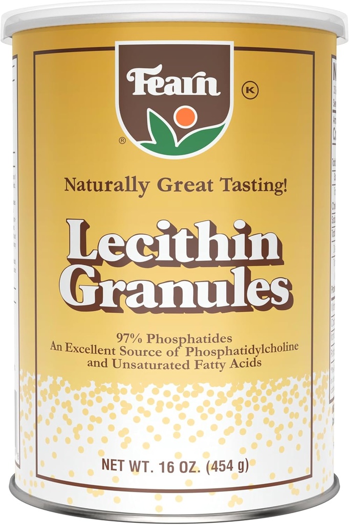 Fearn Natural Foods Soy Lesit Granules - Fat Emulsifier dengan Escularity Nutrients for Health, Improve Texture of Cakes, Breads & DIY Gummies, 16 Oz