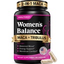 UNALTERED Hormone Balance & Mood Dukungan Perempuan - Pasokan Otomatis Keseimbangan Hormonal & Energi dengan Tribulus Terrestris & Red Maca Root Extract - Tambahan Diet - 90 Vegan Capsules