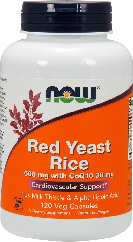 Sekarang Foods, Yeast Merah dengan Co Q10 Ala, 120 Veggie Capsules