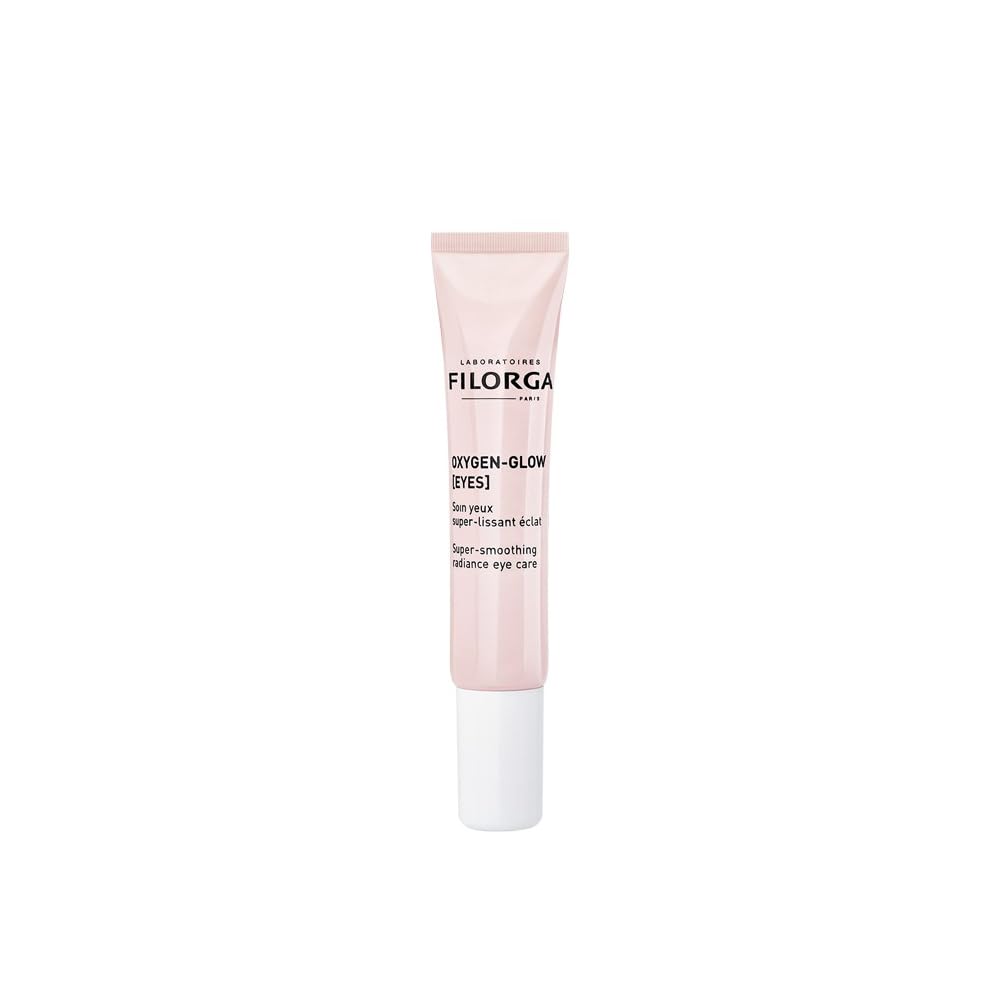 Filorga Oxygen - Glow Super Smootthing Eye Cream, Commabins Hyaluronic Acid dan Enzymes Untuk Perlakuan Harian Rapid of Hour, Puffiniss, and Dark Circles, 0.5 Fl Oz (Pack of 1)