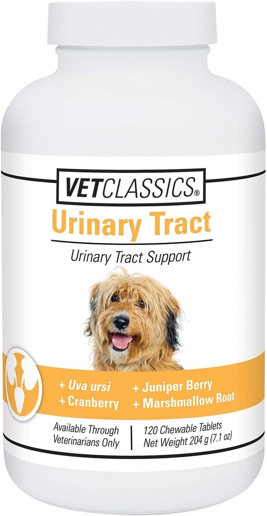 Dukungan Traktur Rangkap Urat Vet Klasik untuk Anjing, Persediaan Anjing Pet Incontinence- Cranberry-Cranberry-Tablet Chewable 120 Ct.