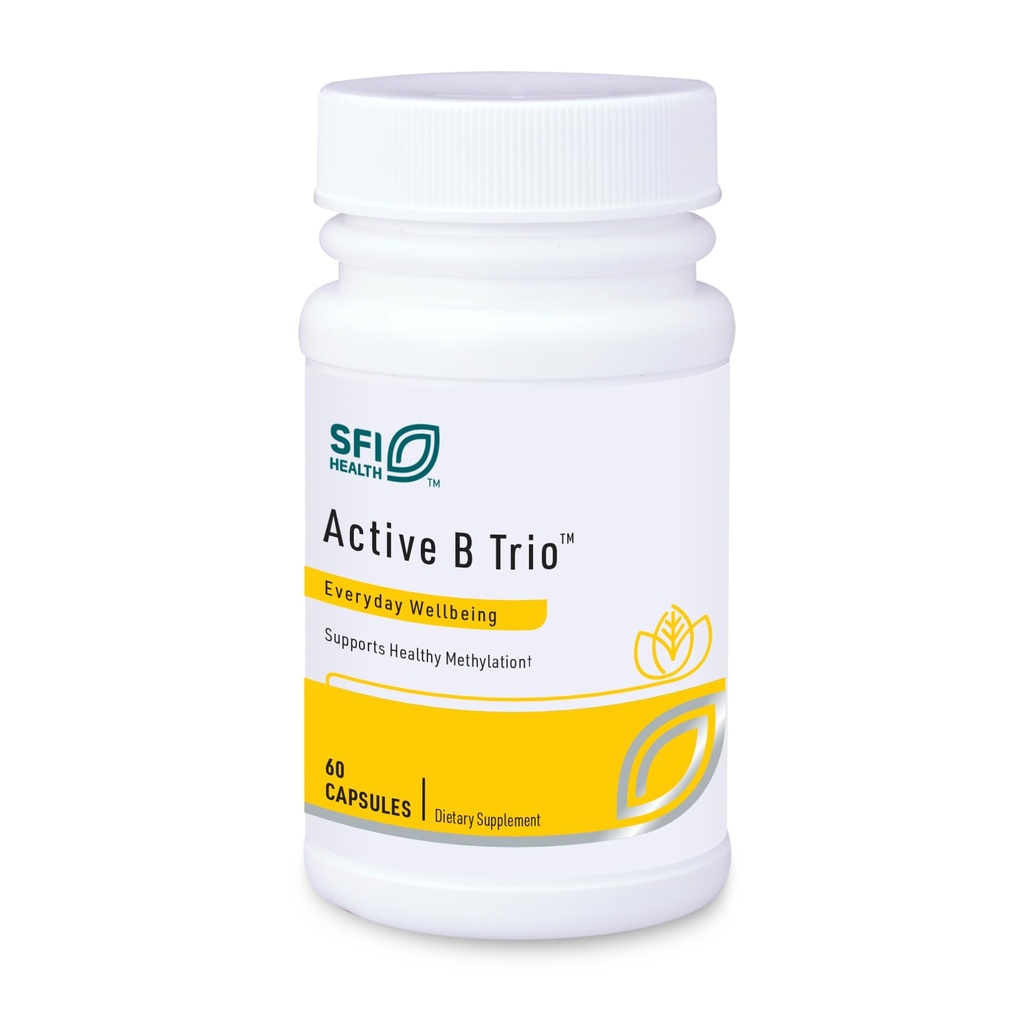 Lab Klaire SFI Health Active B Trio - Methylated Vitamin B Complex with B6, B12 & Folate - Bioactive Vitamin for Enhanced Absorpsi - Provilated Healthy Energy & Cognition (60 Capsules)