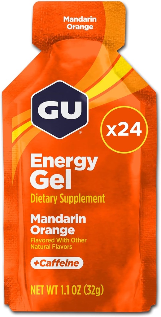 Energi Gel Olahraga Gel Energi, Mandarin Orange, 24 Count Box