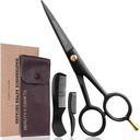 Kecantikan & Crafts- 5 "Gunting Kumis Jerman - 2 Kumis Untuk Rambut Wajah dengan Pouch Indah - Gunting Beard Penggunaan Gunting untuk Membentuk, Pemotongan, dan Gaya Kumis (Hitam)