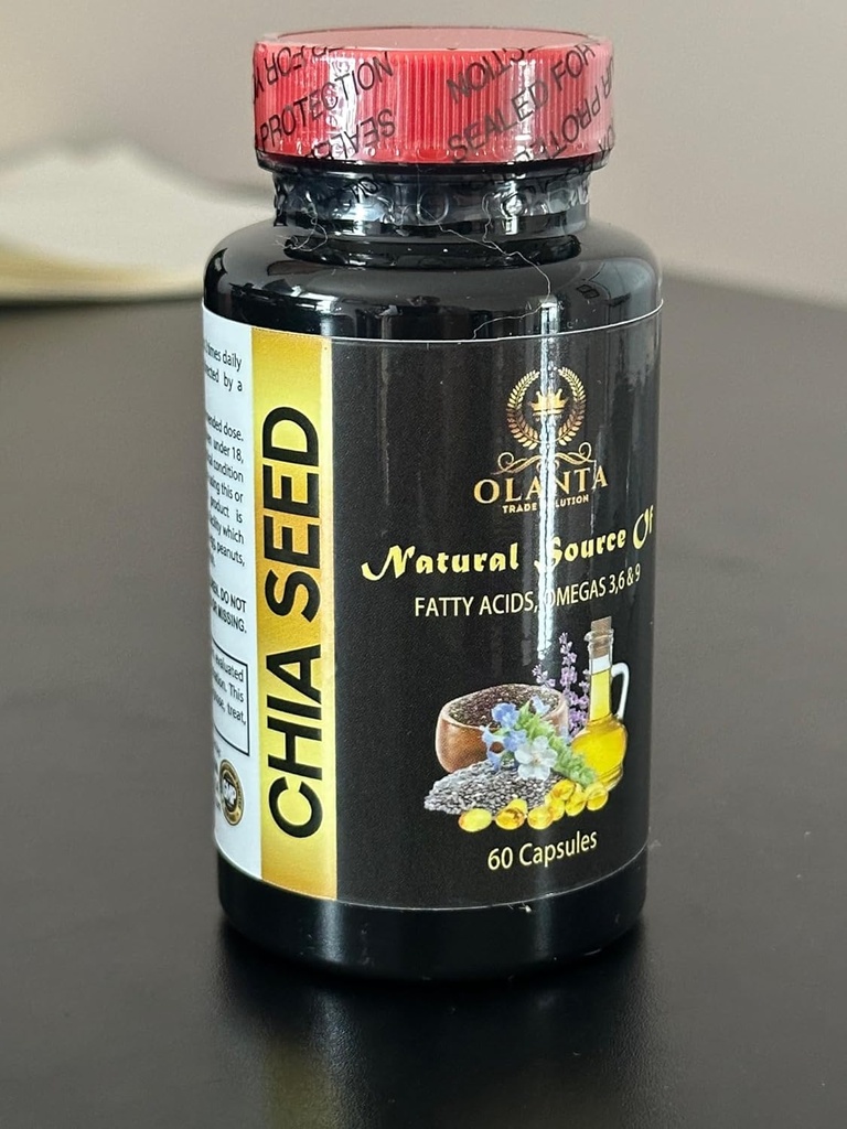 Omega 3 asam lemak untuk Perempuan - CIA Benih - Energi Suplemen untuk Menopause, enzim Digestif untuk Perempuan, Chia Seeds dengan Omega- 3- 1 Botol 60 Softgel