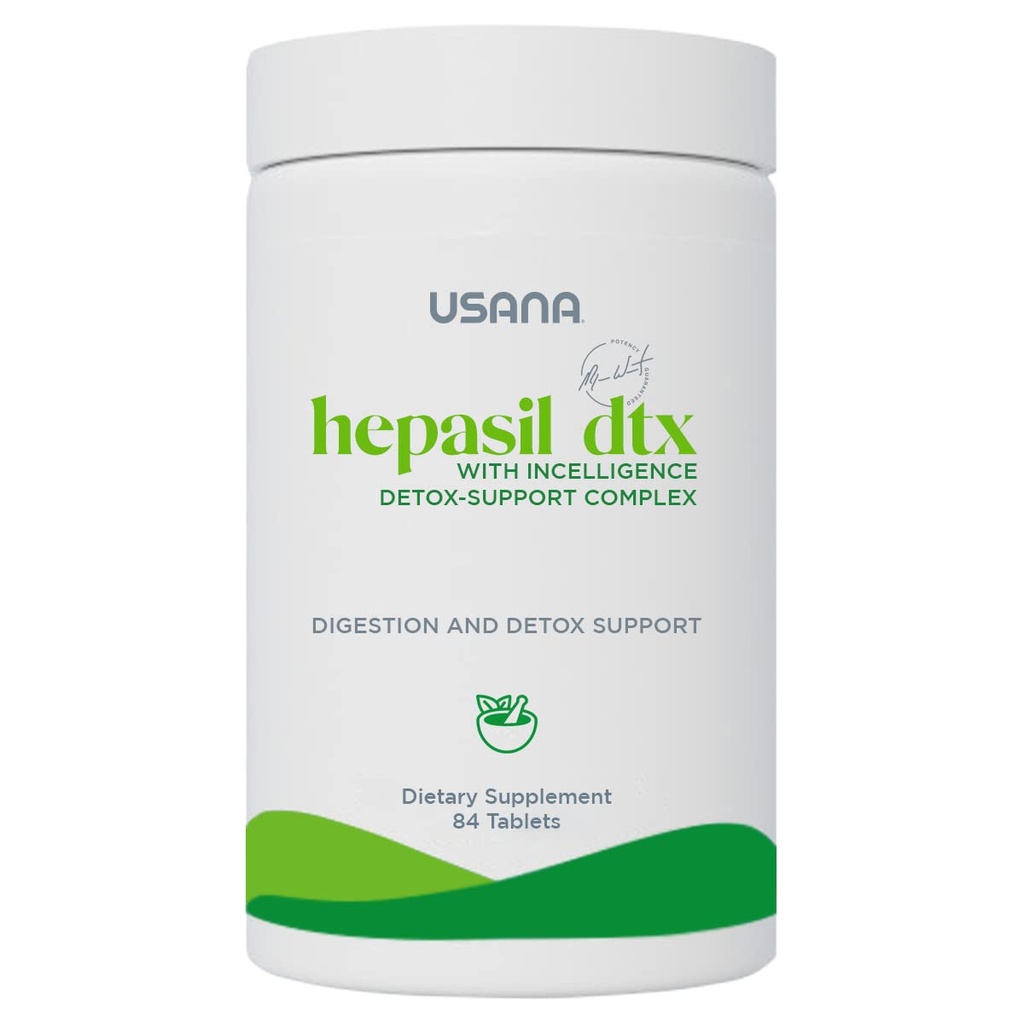 USANA - Hepasil DTX dengan Infeksi - Dukungan Kompleks untuk Kesehatan Comprehensive, Perlindungan, Wellness & Vitalitas - 84 Tablet (Supply Hari 28-)