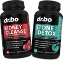 Ginjal Cleanse & Stone Detox Dukungan Tambahan - Cranberry Natural, Juniper berry, Buchu, Uva Ursi Extract, Stone Breaker Chanca Piedra - Dukung Ginneys Galleys, Bladder & Urinary Tract Health
