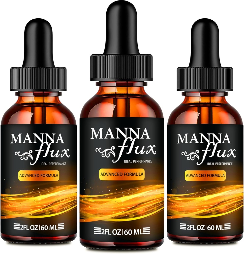 Manna flux Drops, Mannaflux Dukung Cair Drops - Maximum Power, Manna Flux Health & Wellness Drops, Mannaflux All Natural Formula, Manna Flux Liid Drops Review (3 Pack)