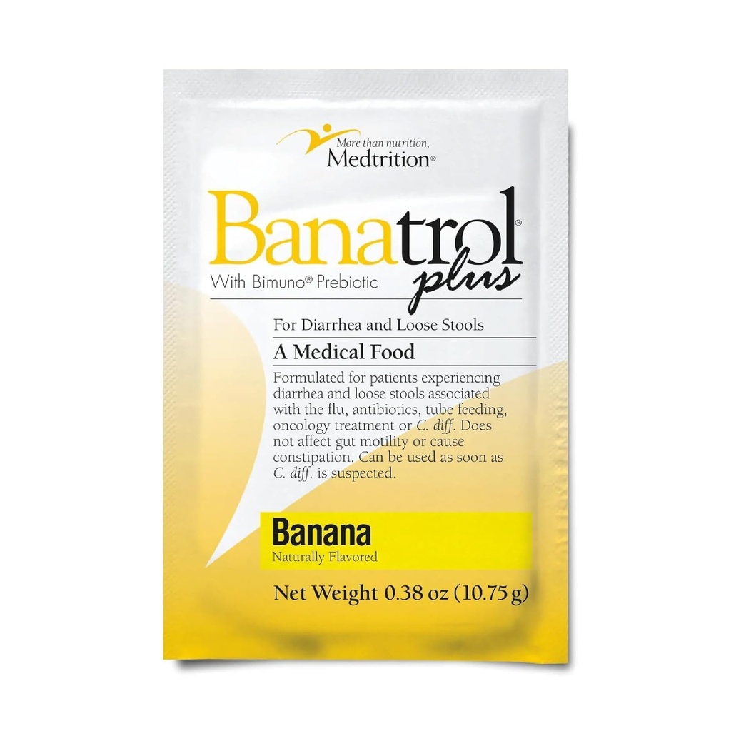 Banatrol alami Anti- Diarheal dengan Prestipa, Relief dari Chronic Diare, IBS, Recurring Diare, Clinical Supported Medical Food, Non-Constipating, 25 Pelayan (Pisang)