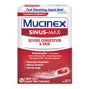 Mucinex Sinus- Max Kekuatan Konsumsi Berat & Nyeri Liquid Gels, 16ct