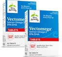 Terry Alamiah Vectomega - Tambahan dengan EPA & DHA - Omega-3 Tablet untuk Dukungan Kesehatan Otak & Hati - Suplemen Nutrisi dengan Acids & Peptides - 60 Tablet (Paket 2)