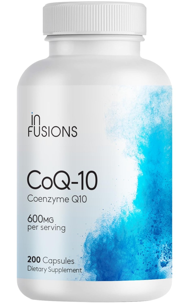 Infusi Maksimal Kekuatan CoQ10 600mg 200 Capsules Tinggi Absorpsi Gluten Bebas Non-GMO