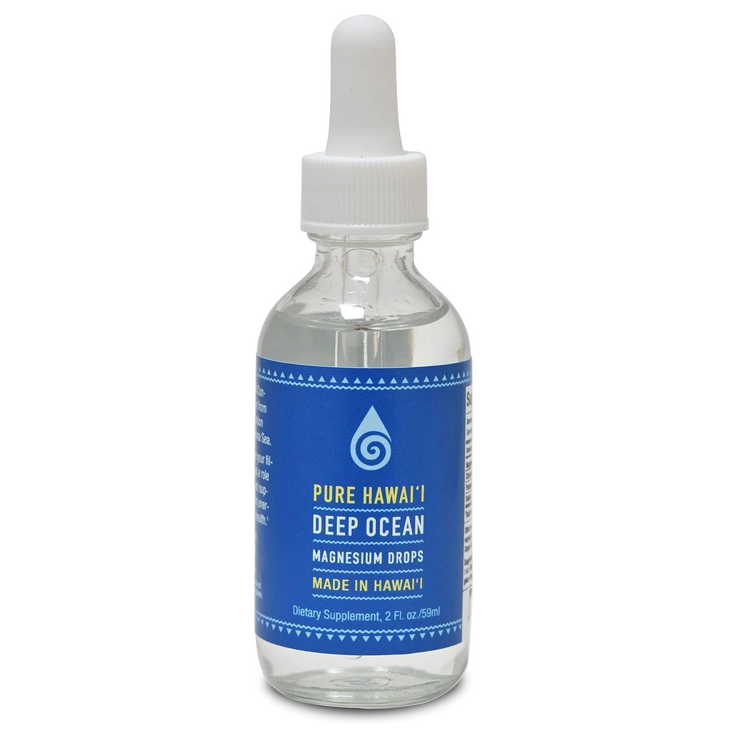 Pure Hawaii Deep Ocean Magnesium Drops dibuat di Hawaii dengan Trace Minetal Lainnya mudah untuk mengambil Liquid 2 Fl Oz. Otot, Nerve, & Kesehatan Kardiovaskular