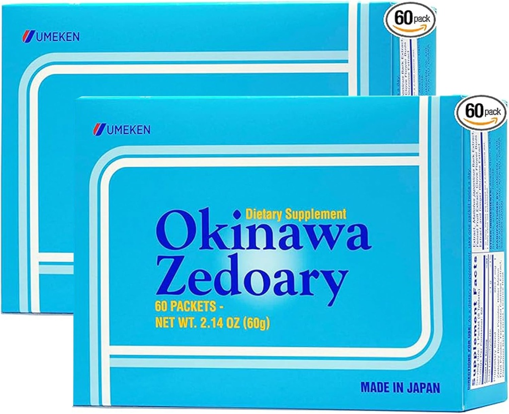 Umeken Okinawa Zedoary Purple dan White Turmeric dengan Fermentasi Cabbage Extract, Suplemen Kesehatan Gut untuk Perempuan dan Pria, Zedoary Root, Suplemen Turmeric, 60 Count, Paket 2