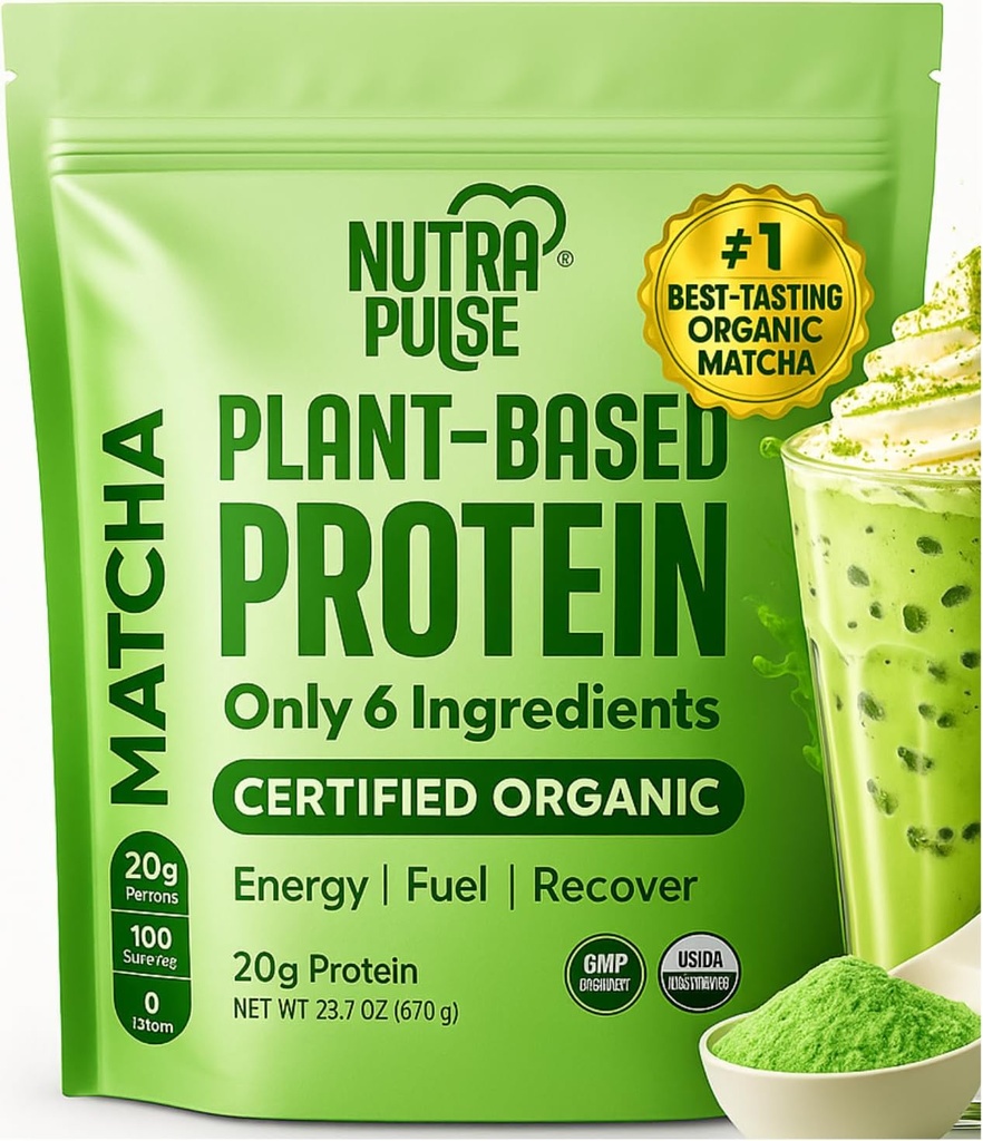 Vegan Protein Powder - 20g Tanaman Organik - Berdasarkan Protein - Rendah Carb, Gluten- Bebas, Soy- Bebas, Dairy- Bebas - Tidak Gula, Tidak Mantis Pemus-Buatan - Smoothie, Baking & Cooking Friendly - 1 Pack