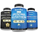 Nutrivena Premium Shilajit Capsules, Lipomal Glutathione Suplement, & Berberine Suplemen Bundle: Berberine, Glutathione, & Shilajit Capsules for Men & Women - Metabolisme, Vitalitas, & Saldo