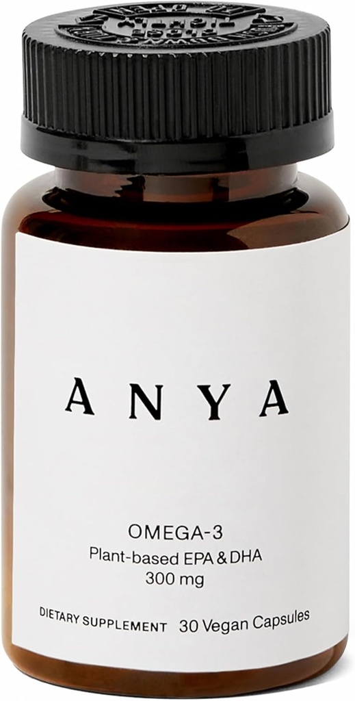 ANA Omega 3 dengan 300mg DHA dan EPA, Bersihkan Ingrediens, Non- GMO, 100% Vegan, Gluten, Soy, dan Dairy Free. Suplemen untuk Perempuan, Prenatal Postnatal Vitamin untuk Dukungan Pengamatan dan Lactation