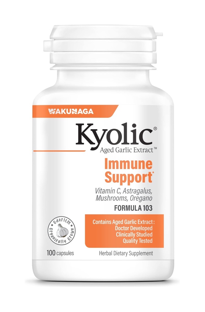Kyolic Aged Bawang putih Ekstrak Formula 103, Dukungan Imune
