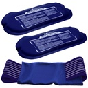 "Hot and Cold Ice Packs for Injuries (3-Piece Set), Gabungan Pain, Muscle Soreness and Body Inflammation - Recontinable Gel Wraps - Adjuable & Flexiable for Knees, Back, Shoulders, Arm and Legs