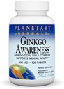 Planetary Herbals Ginkgo Awareness Tablet, 120 Count