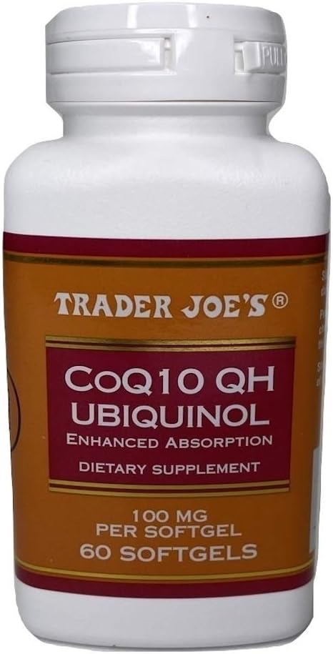 Trader Joe CoQ10 QH UBIQUINOL Enhanced Absorbtion 100mg 60 Softgels