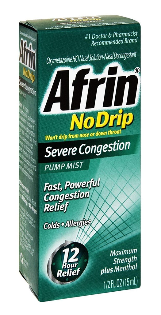 Afrin No Drip Prassulin Berat Pompa Kabut 15 mL (Paket 6)