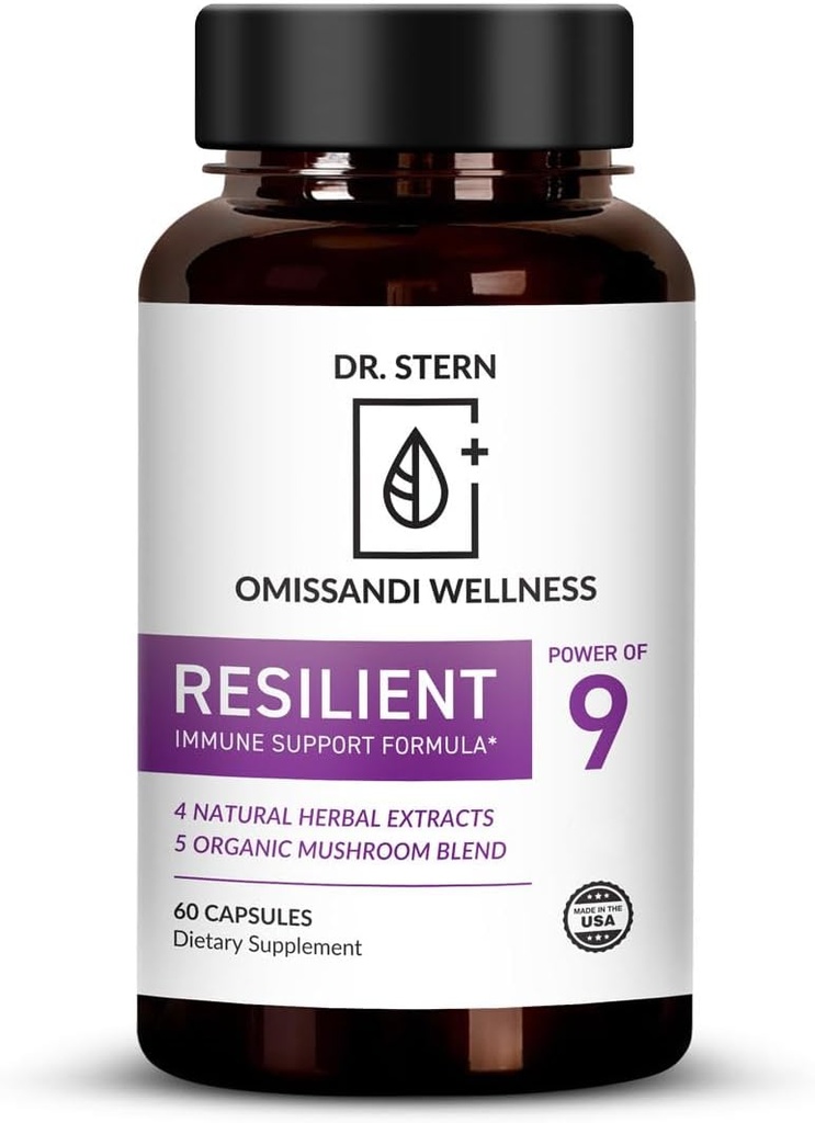 Bio- Essentials, Resistance - Natural Immune System Support - Dr. Formulated to Boost Your pertahanan - W / Organic Mushroom Blend, Echinacea, Astralus, Oregano & More - Vegan - Made in USA- 60 Capsules