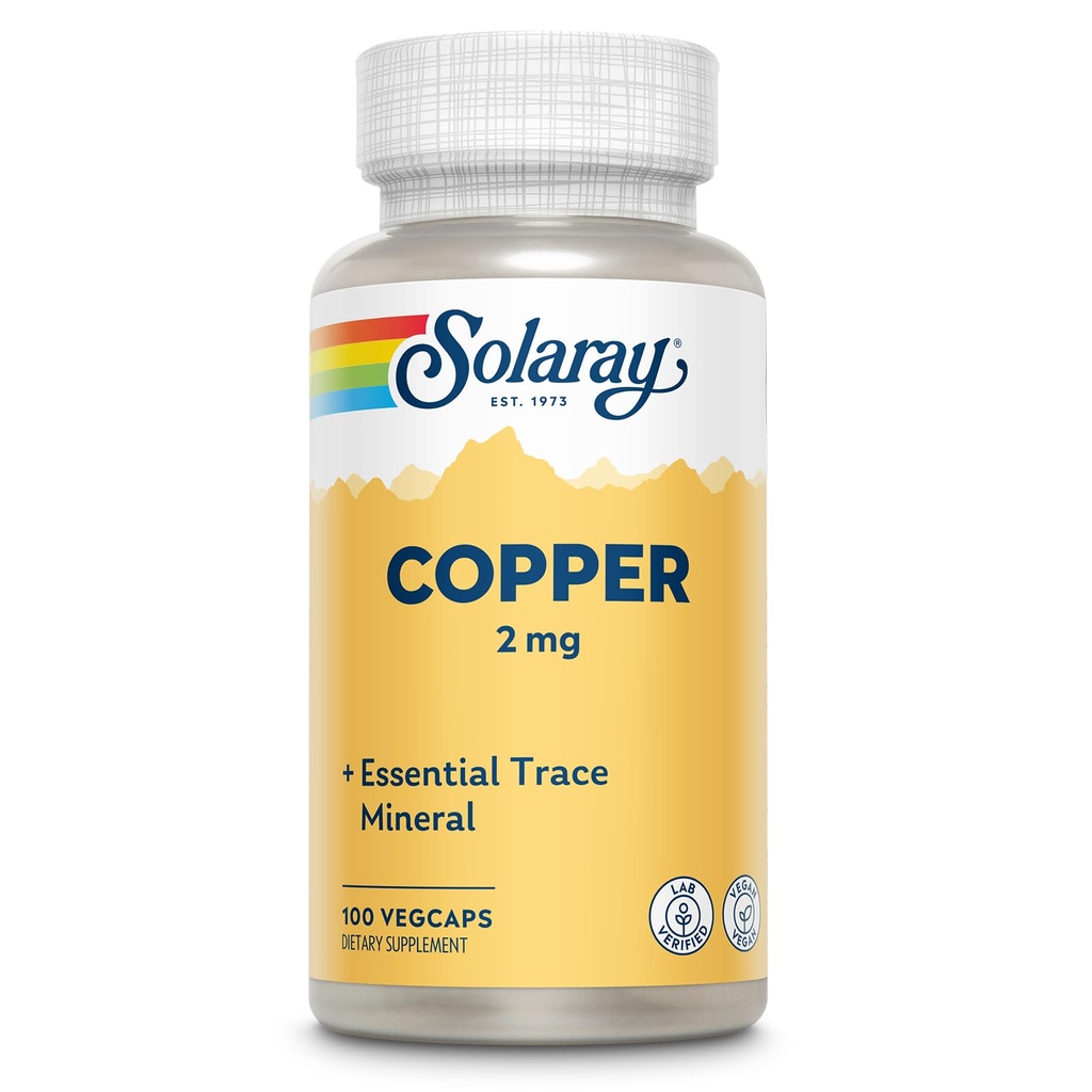 Formasi Red Blood Cell Slaralay Copper 2 mg 124; Formasi Darah Merah Sehat, Imune dan Fungsi Nerve Dukungan Atter 124; Non- GMO 124; 100