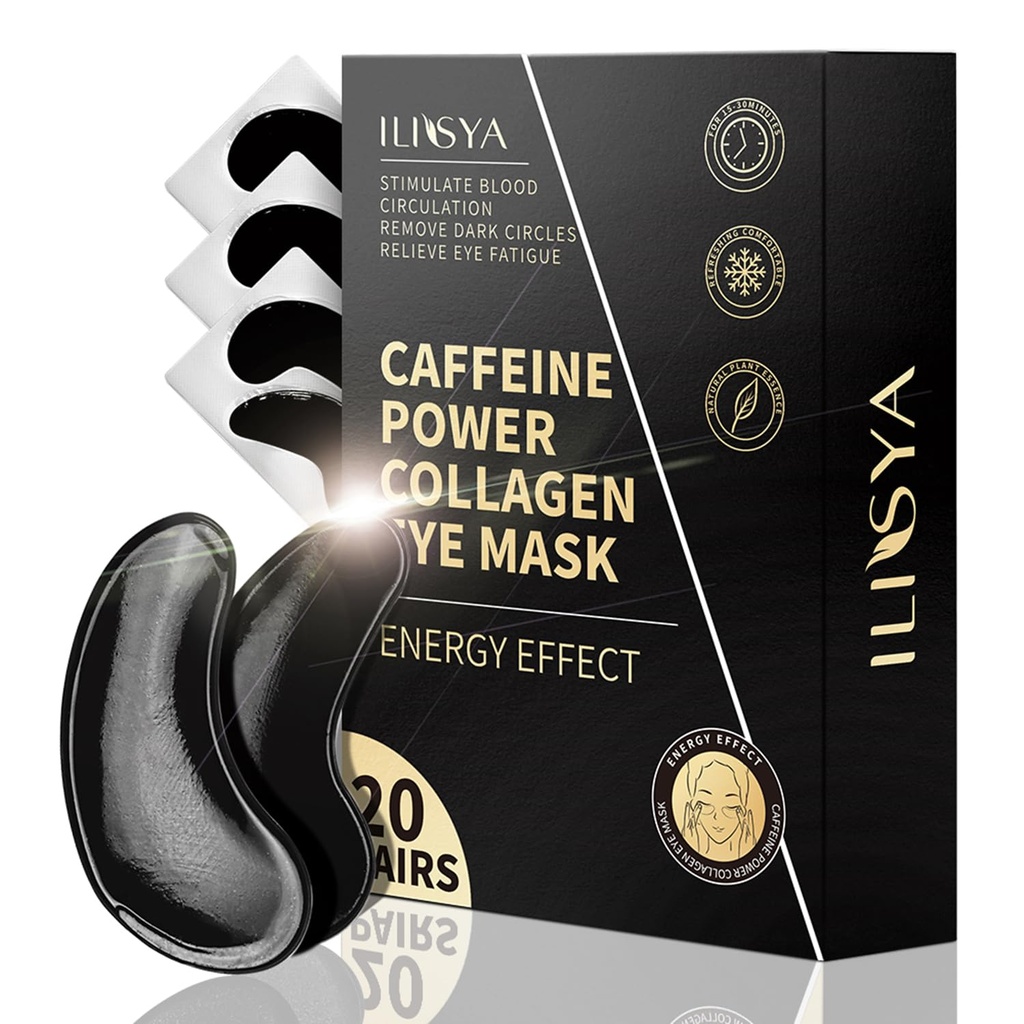 RouSE Collagen Under Eye Patches with Caffeine Eye Treatment Mask for Dark Circles Eye Fatigue Reffiness Revitalisasi Skin Care Eye Gel Pairs