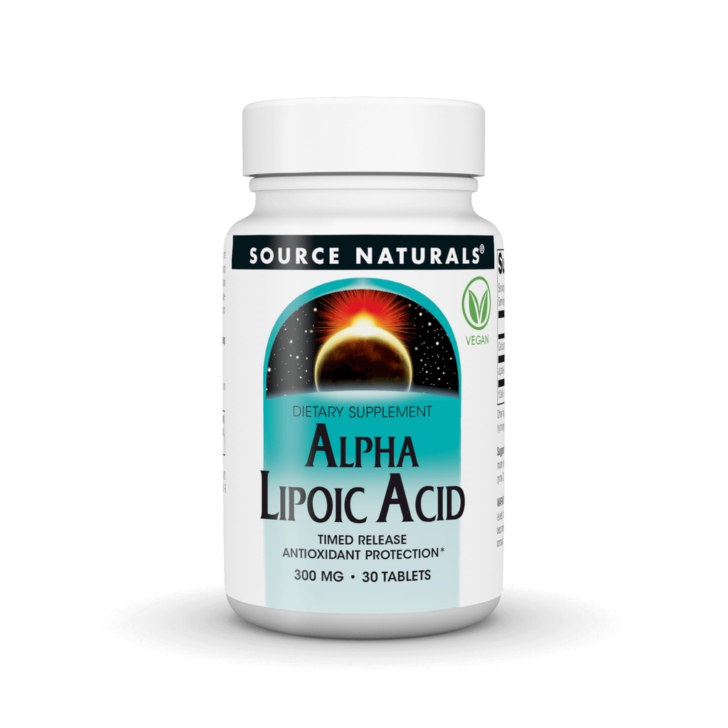Sumber Acid Alpha Lipoic - Mendukung Sugar Metabolisme Sehat, Generasi Fungsi & Energi Liver *, 300mg - 30 Time Rilis Tablet